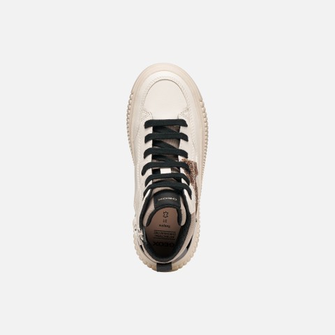 Baskets montantes LAQUINNY FILLE Ivoire clair/Bronze clair - image number 5 | GEOX