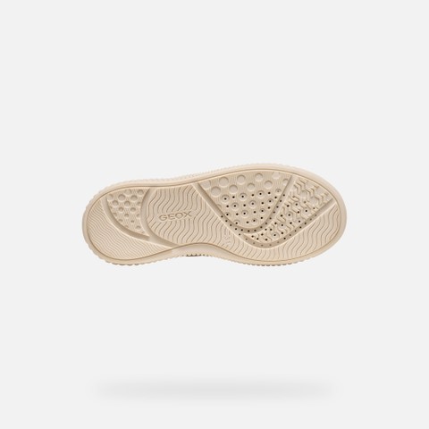 Baskets montantes LAQUINNY FILLE Ivoire clair/Bronze clair - image number 6 | GEOX