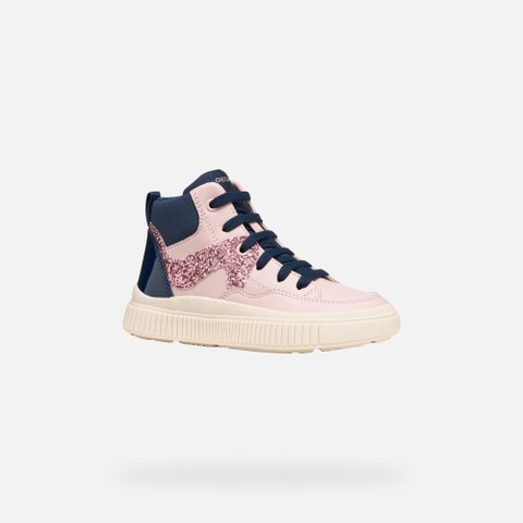 High top sneakers LAQUINNY GIRL Light rose/Navy - image number 2 | GEOX