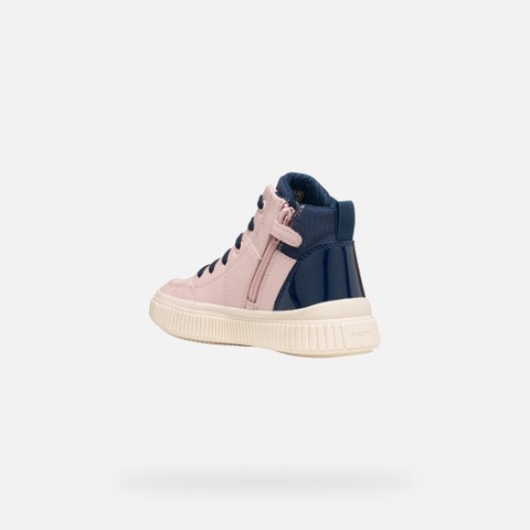 High top sneakers LAQUINNY GIRL Light rose/Navy - image number 3 | GEOX