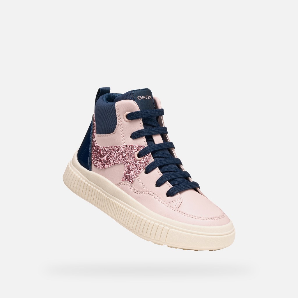 High top sneakers LAQUINNY GIRL Light rose/Navy - image number 4 | GEOX