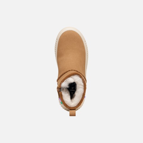 Fur-trimmed ankle boots LAQUINNY GIRL Whisky - image number 6 | GEOX