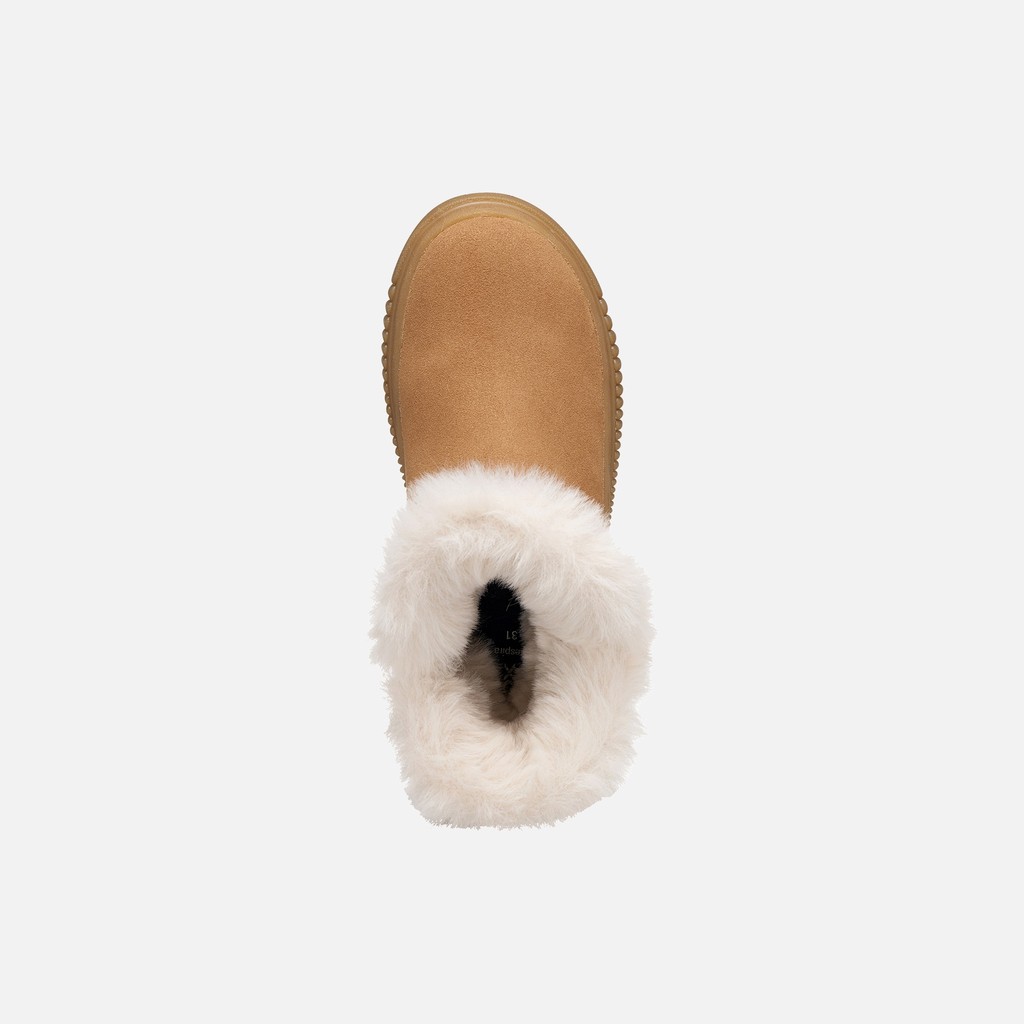 Fur-trimmed ankle boots LAQUINNY GIRL Whisky - image number 5 | GEOX