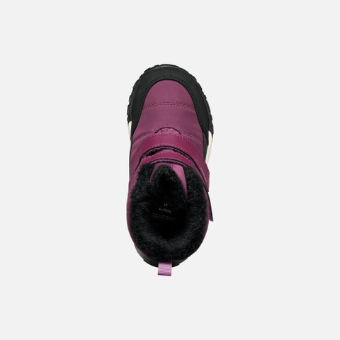 Waterproof snow ankle boots TREKKYUP ABX GIRL Dark purple/Fuchsia - image number 5 | GEOX