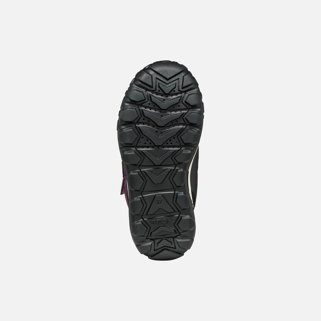 Waterproof snow ankle boots TREKKYUP ABX GIRL Dark purple/Fuchsia - image number 6 | GEOX