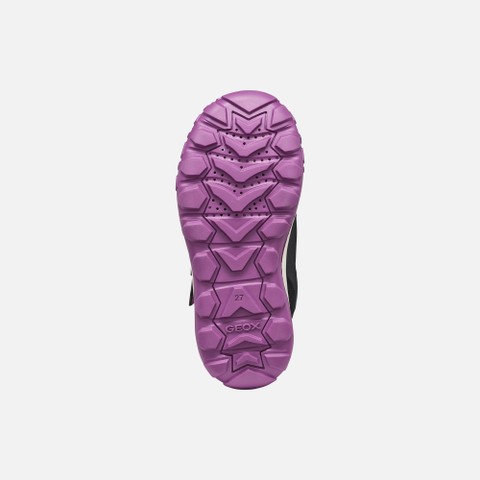 Waterproof snow ankle boots TREKKYUP ABX GIRL Navy/Cyclamen - image number 6 | GEOX