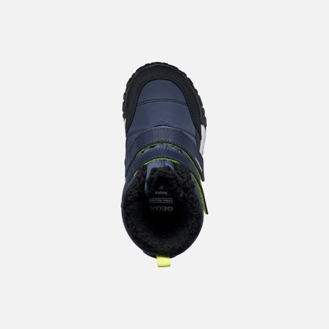 Waterproof snow ankle boots TREKKYUP ABX BOY Navy/Lime - image number 5 | GEOX