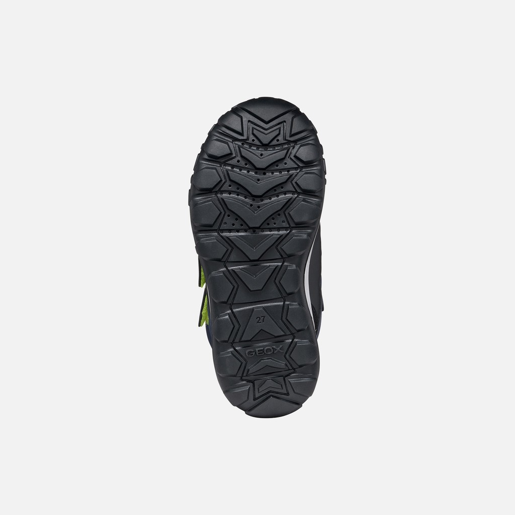 Waterproof snow ankle boots TREKKYUP ABX BOY Navy/Lime - image number 6 | GEOX
