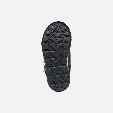 Waterproof snow ankle boots TREKKYUP ABX BOY Navy/Lime - image number 6 | GEOX