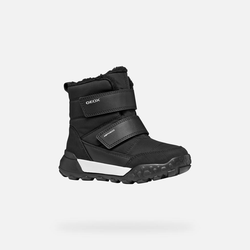 Waterproof snow ankle boots TREKKYUP ABX BOY Black - image number 2 | GEOX