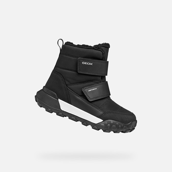 Waterproof snow ankle boots TREKKYUP ABX BOY Black | GEOX