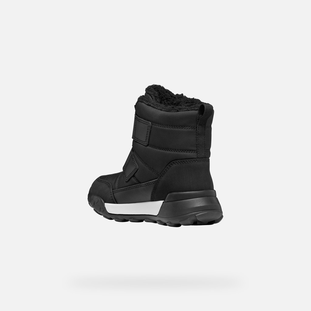 Waterproof snow ankle boots TREKKYUP ABX BOY Black - image number 3 | GEOX