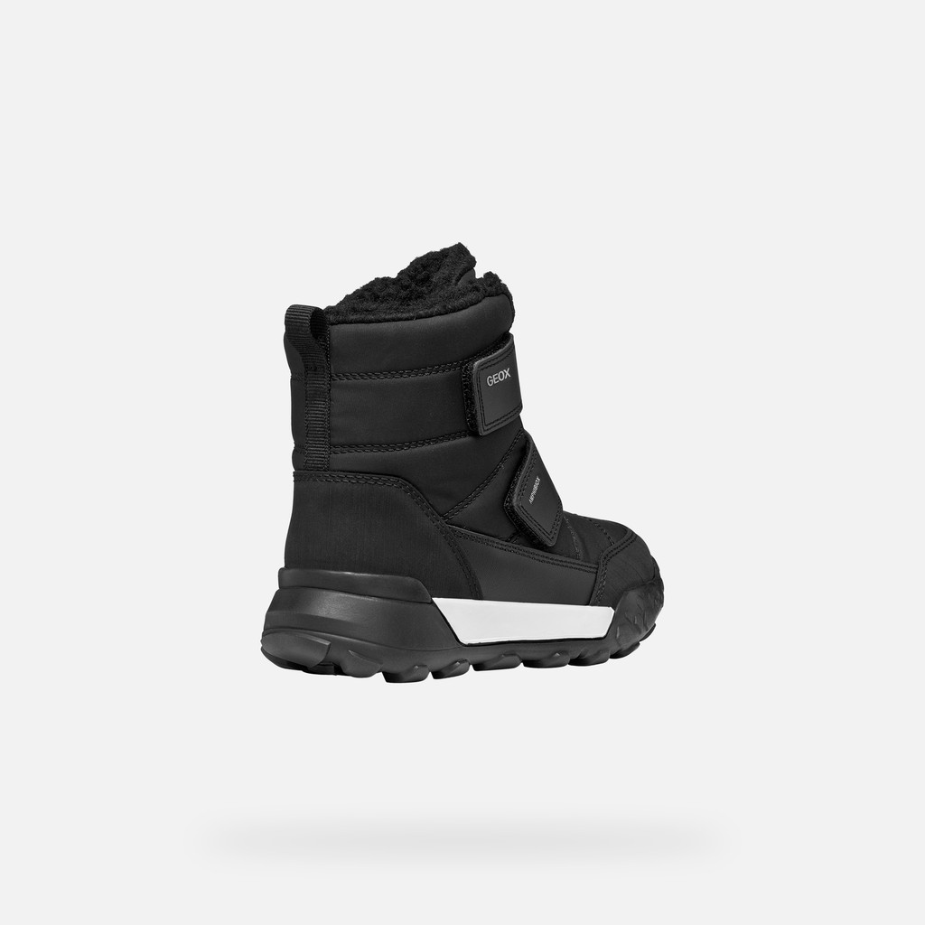 Waterproof snow ankle boots TREKKYUP ABX BOY Black - image number 4 | GEOX