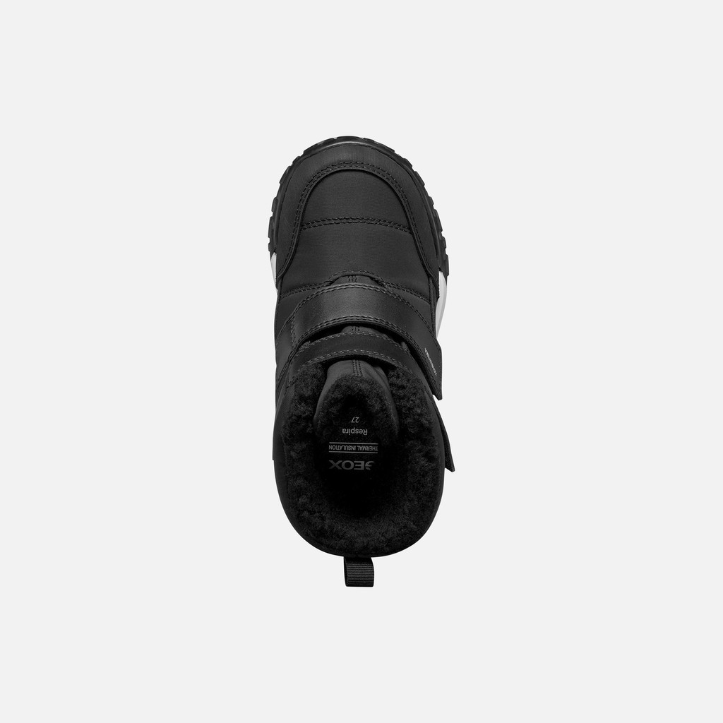 Waterproof snow ankle boots TREKKYUP ABX BOY Black - image number 5 | GEOX