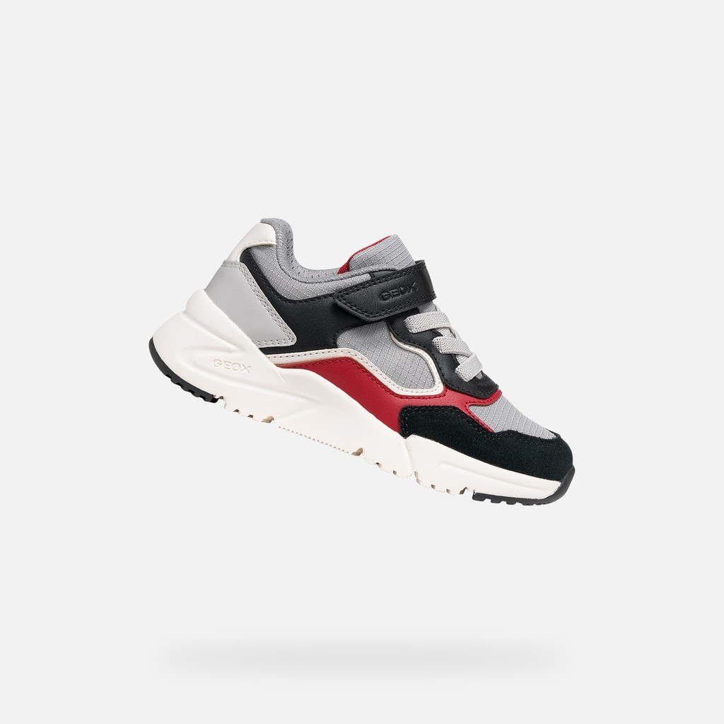 Low top sneakers LOFTUS BOY Gray/Black - image number 0 | GEOX