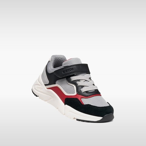 Low top sneakers LOFTUS BOY Gray/Black - image number 4 | GEOX