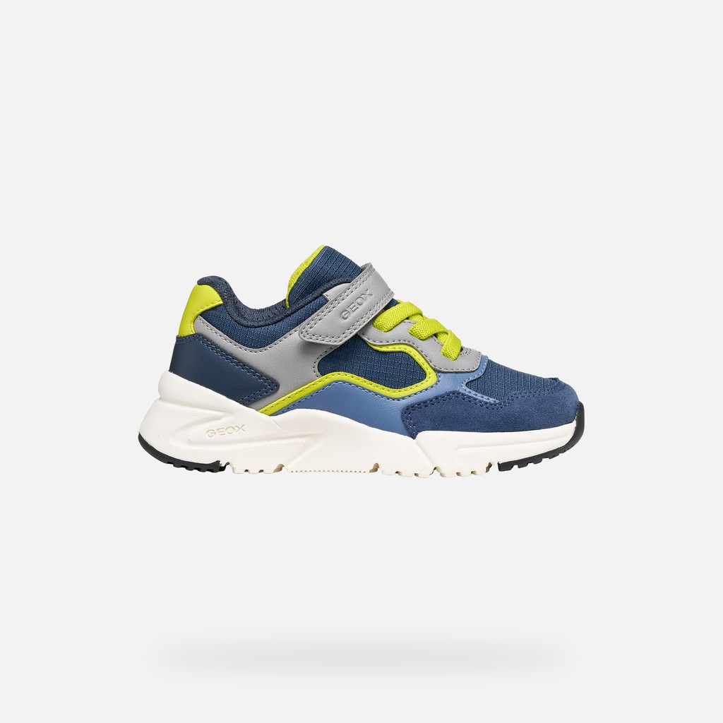 Low top sneakers LOFTUS BOY Denim/Grey - image number 1 | GEOX