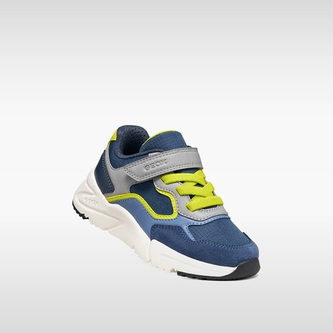 Low top sneakers LOFTUS BOY Denim/Grey - image number 4 | GEOX