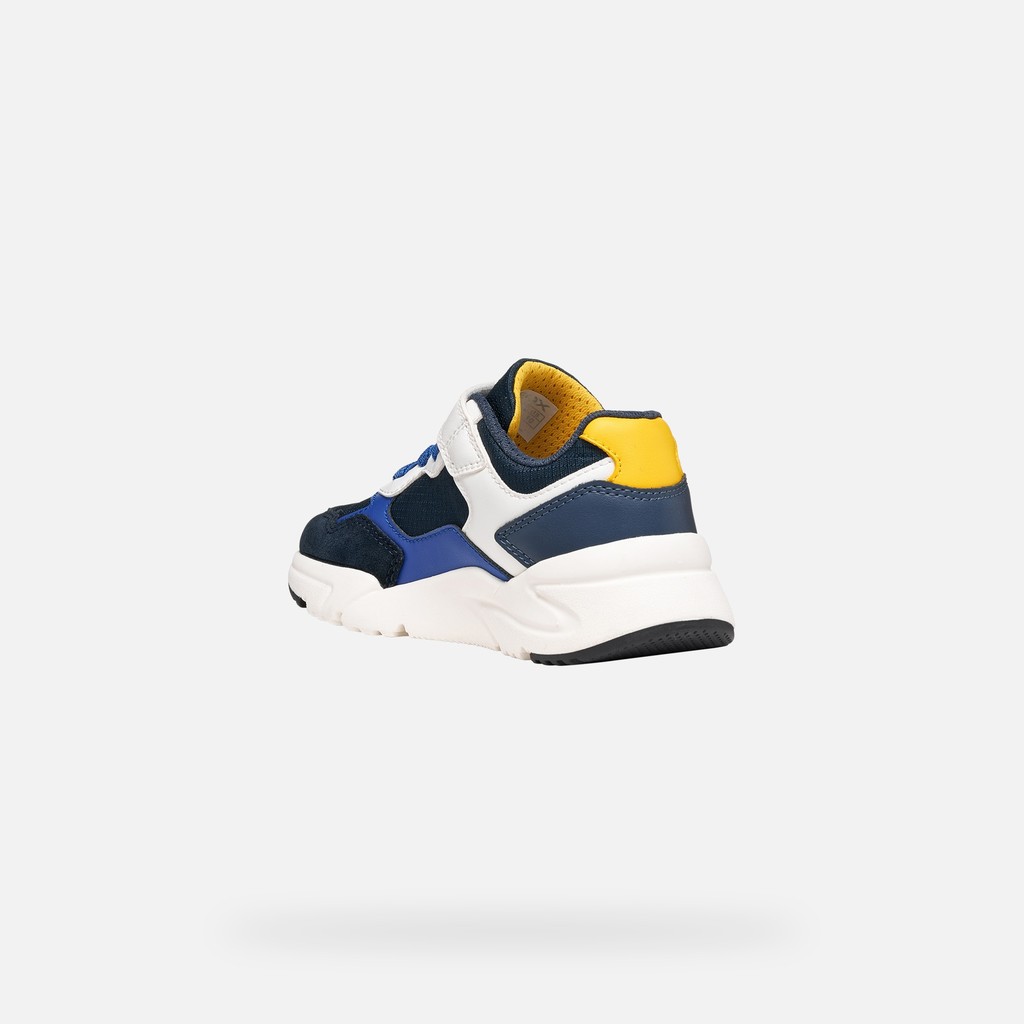 Low top sneakers LOFTUS BOY Navy/White - image number 3 | GEOX
