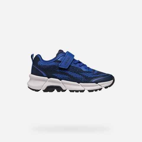 Lightweight cushioned sneakers FLEXYPER PLUS BOY Royal/Navy - image number 1 | GEOX
