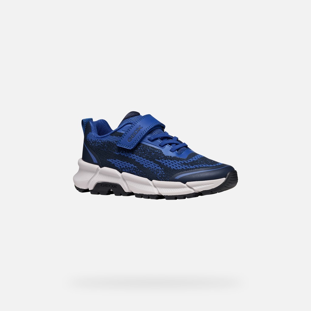Lightweight cushioned sneakers FLEXYPER PLUS BOY Royal/Navy - image number 2 | GEOX
