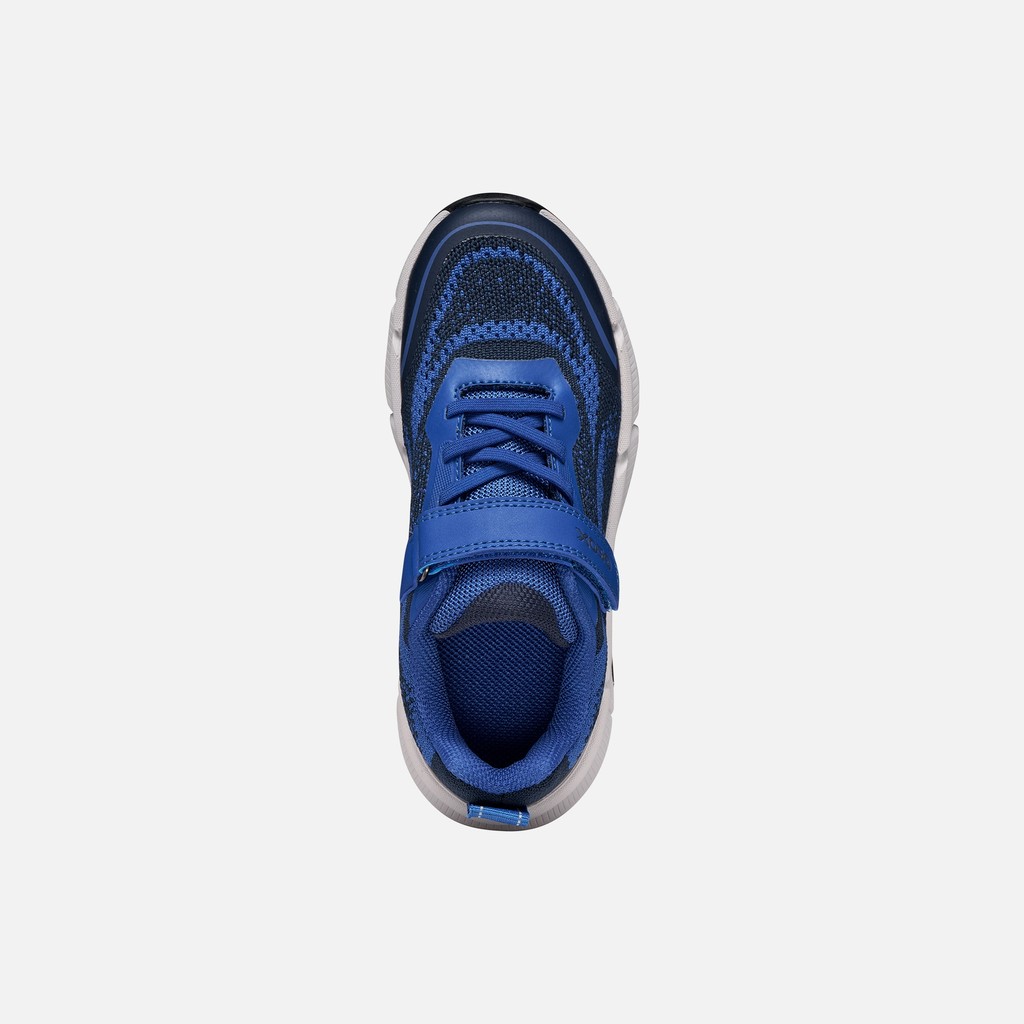 Lightweight cushioned sneakers FLEXYPER PLUS BOY Royal/Navy - image number 5 | GEOX
