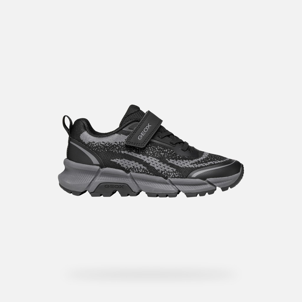 Lightweight cushioned sneakers FLEXYPER PLUS BOY Black - image number 1 | GEOX
