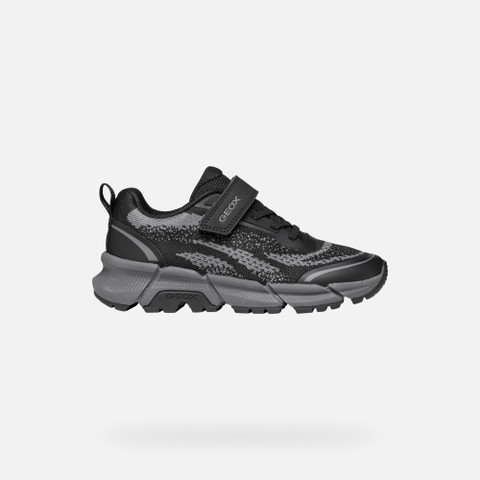 Lightweight cushioned sneakers FLEXYPER PLUS BOY Black - image number 1 | GEOX