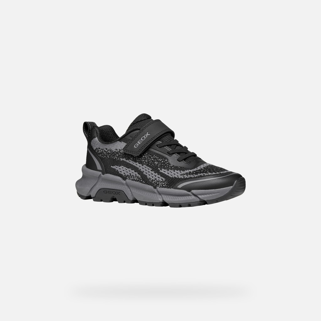 Lightweight cushioned sneakers FLEXYPER PLUS BOY Black - image number 2 | GEOX