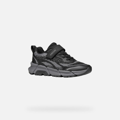Lightweight cushioned sneakers FLEXYPER PLUS BOY Black - image number 2 | GEOX