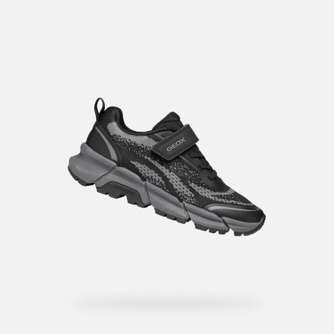 Lightweight cushioned sneakers FLEXYPER PLUS BOY Black | GEOX