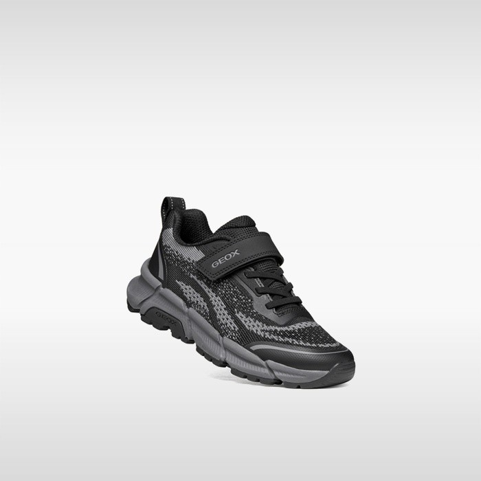 Lightweight cushioned sneakers FLEXYPER PLUS BOY Black | GEOX