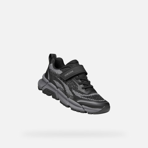 Lightweight cushioned sneakers FLEXYPER PLUS BOY Black - image number 4 | GEOX