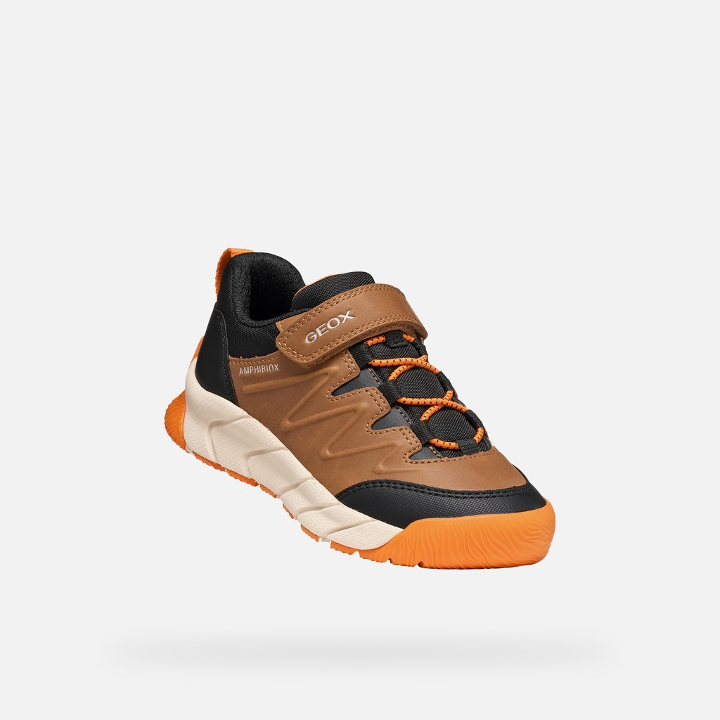 Sapatilhas imperme&aacute;veis FLEXYPER PRO ABX MENINO Castanho - image number 4 | GEOX
