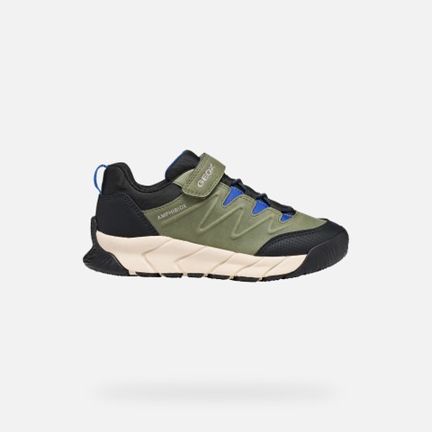 Sapatilhas imperme&aacute;veis FLEXYPER PRO ABX MENINO Verde militar - image number 1 | GEOX