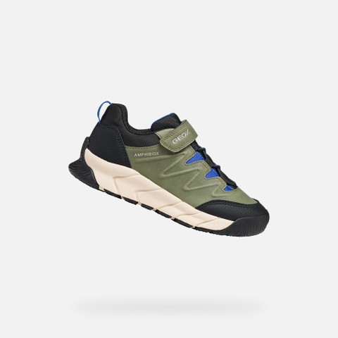 Sapatilhas imperme&aacute;veis FLEXYPER PRO ABX MENINO Verde militar | GEOX