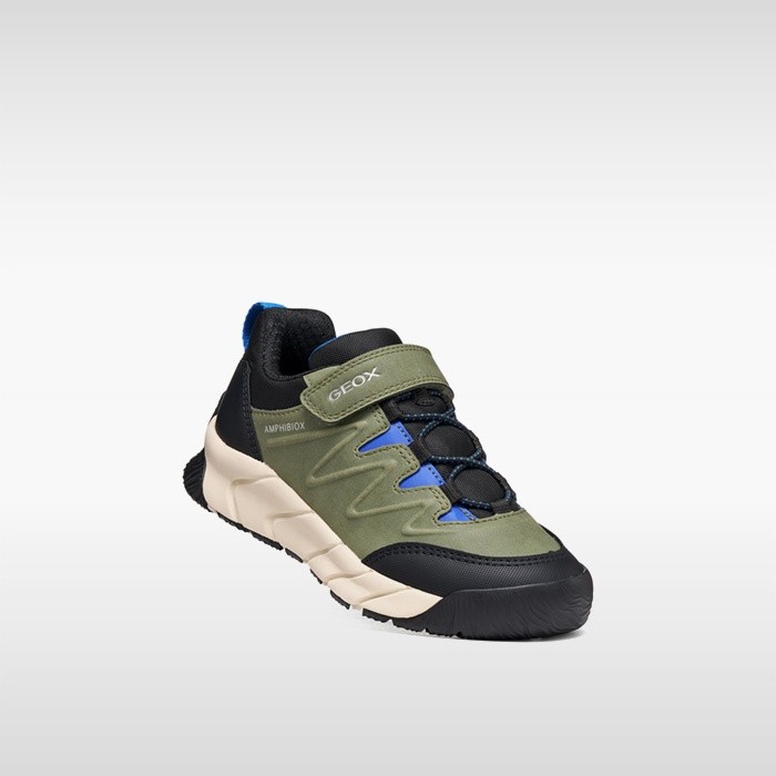 Sapatilhas imperme&aacute;veis FLEXYPER PRO ABX MENINO Verde militar | GEOX