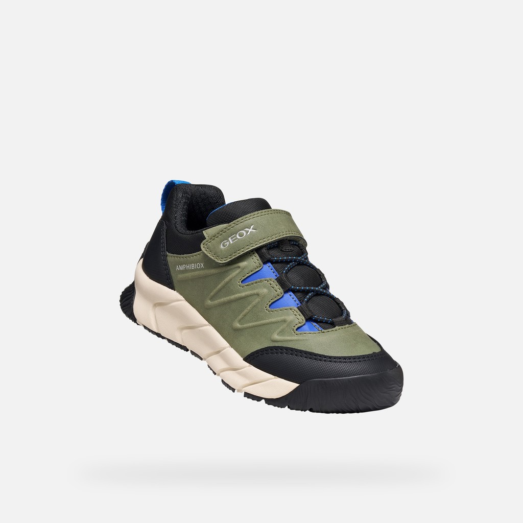 Sapatilhas imperme&aacute;veis FLEXYPER PRO ABX MENINO Verde militar - image number 4 | GEOX