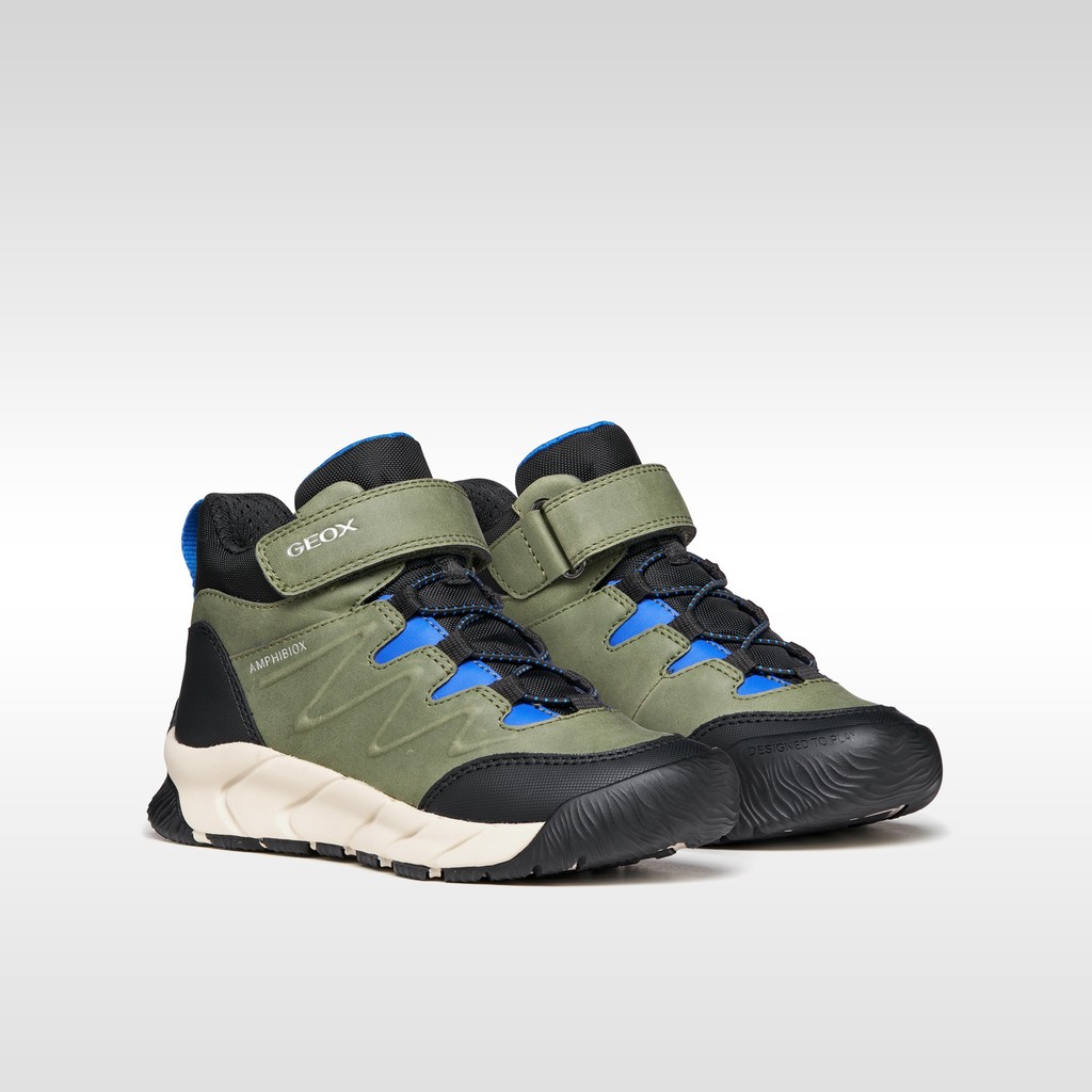 Botines impermeables FLEXYPER PRO ABX NI&Ntilde;O Verde militar - image number 7 | GEOX