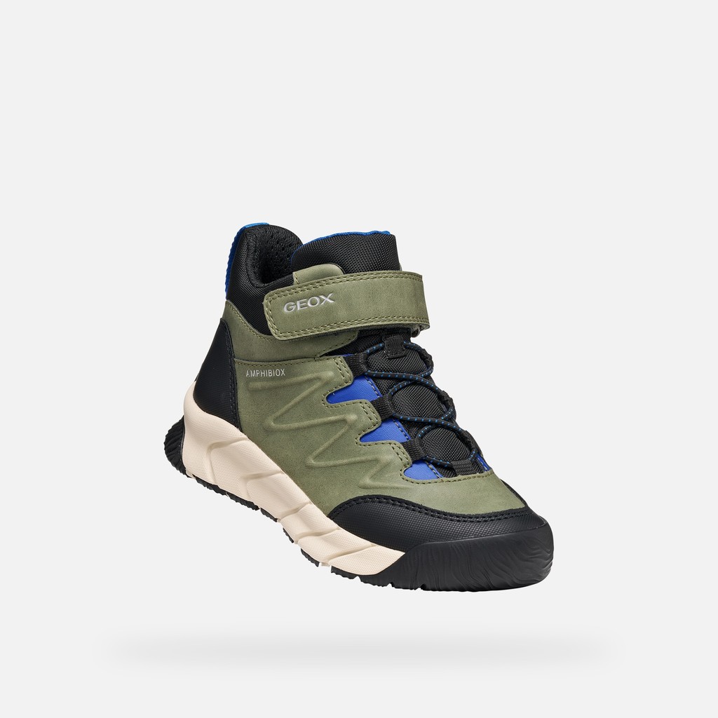 Botines impermeables FLEXYPER PRO ABX NI&Ntilde;O Verde militar - image number 4 | GEOX