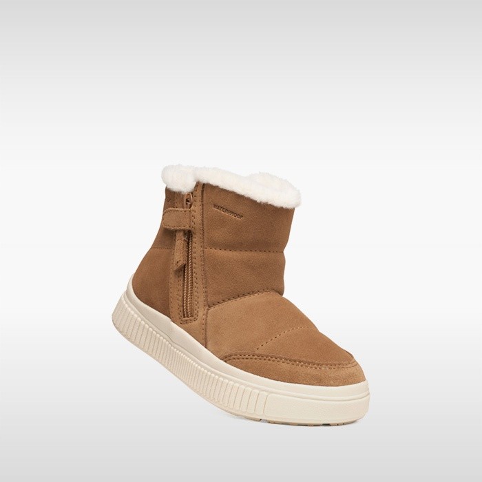 Bottines imperm&eacute;ables LAQUINNY   FILLE Brun cognac | GEOX