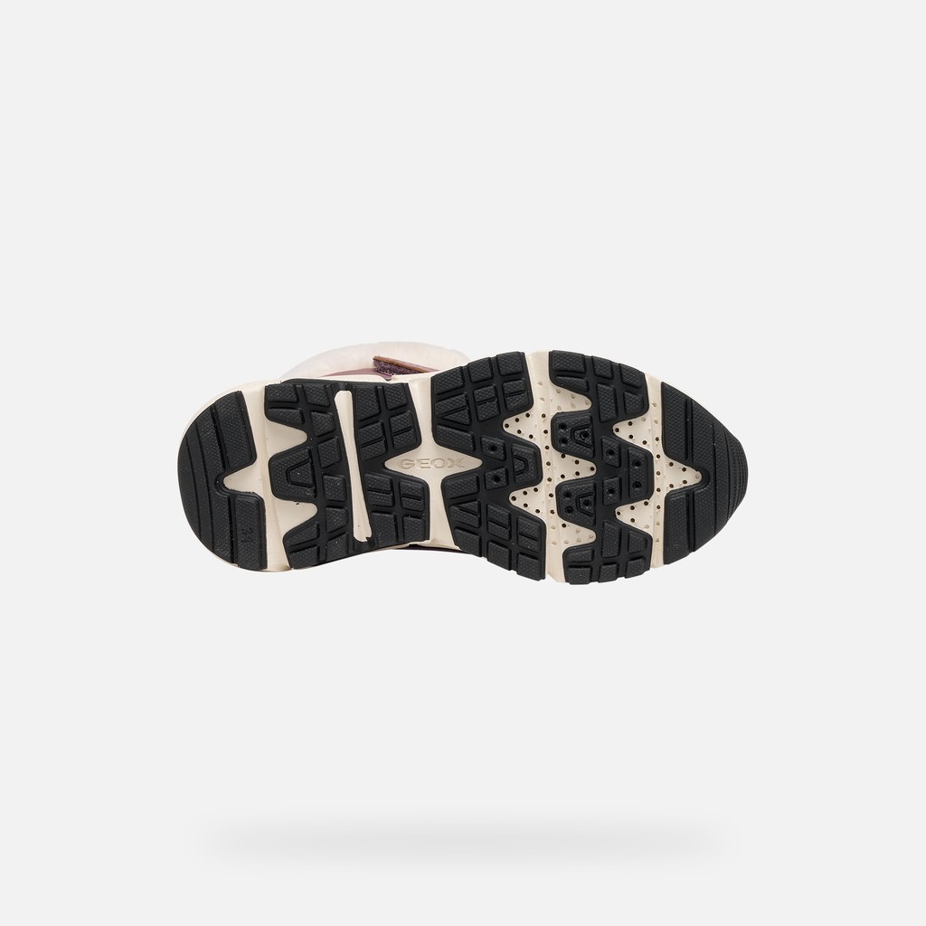 Waterproof snow ankle boots FLEXYPER PLUS ABX GIRL Dark rose/Black - image number 6 | GEOX