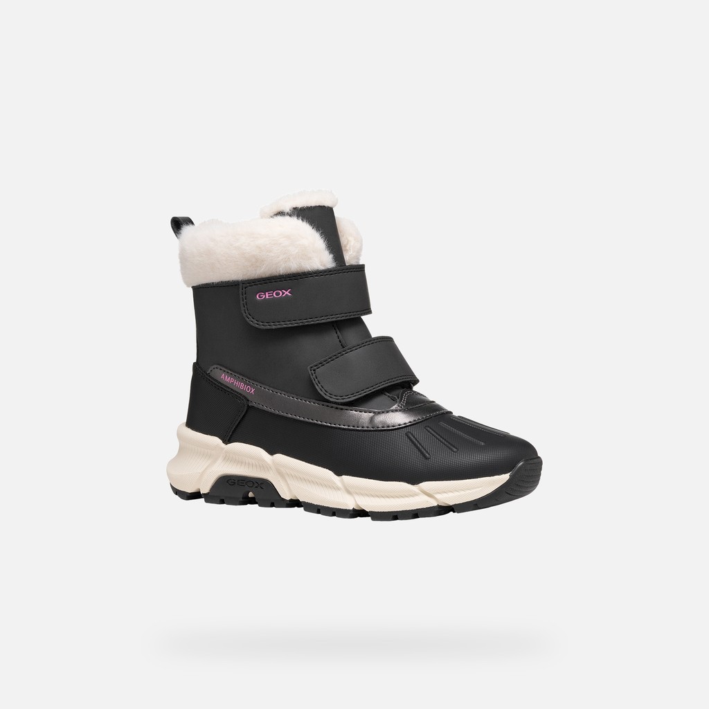 Waterproof snow ankle boots FLEXYPER PLUS ABX GIRL Black - image number 2 | GEOX
