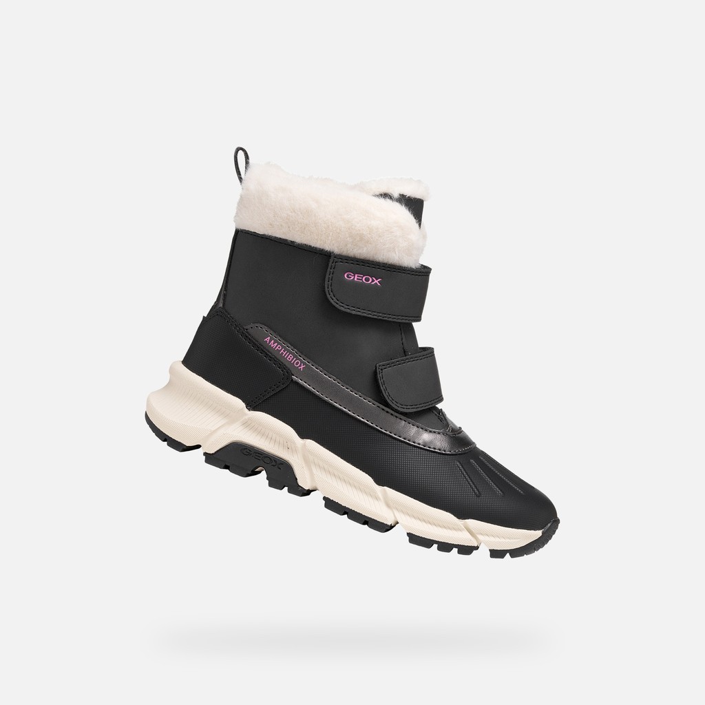 Waterproof snow ankle boots FLEXYPER PLUS ABX GIRL Black - image number 0 | GEOX