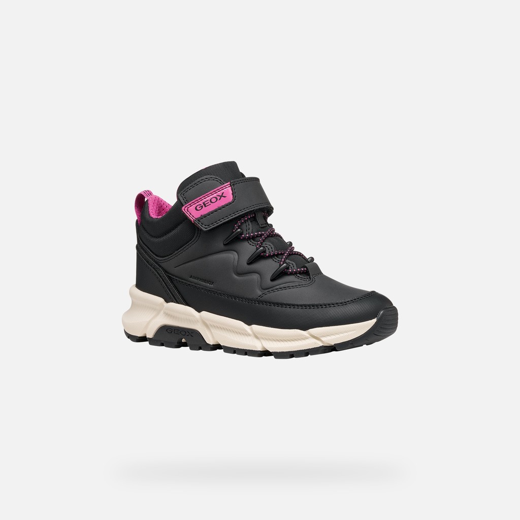 Waterproof ankle boots FLEXYPER PLUS ABX GIRL Black/Fuchsia - image number 2 | GEOX