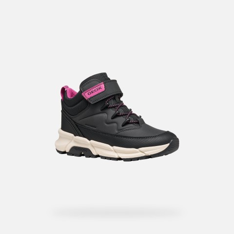 Waterproof ankle boots FLEXYPER PLUS ABX GIRL Black/Fuchsia - image number 2 | GEOX