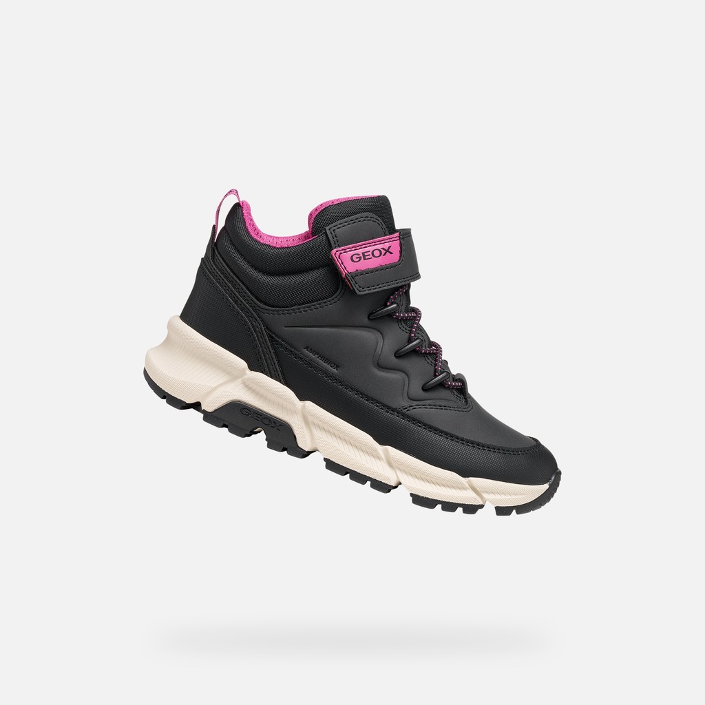 Waterproof ankle boots FLEXYPER PLUS ABX GIRL Black/Fuchsia - image number 0 | GEOX