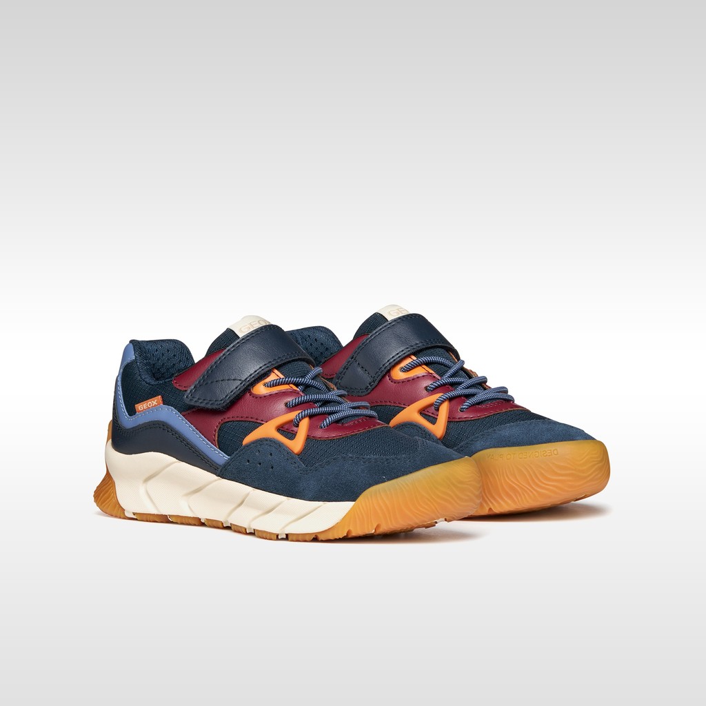 Hard toe sneakers FLEXYPER PRO BOY Dark navy/Bordeaux - image number 7 | GEOX