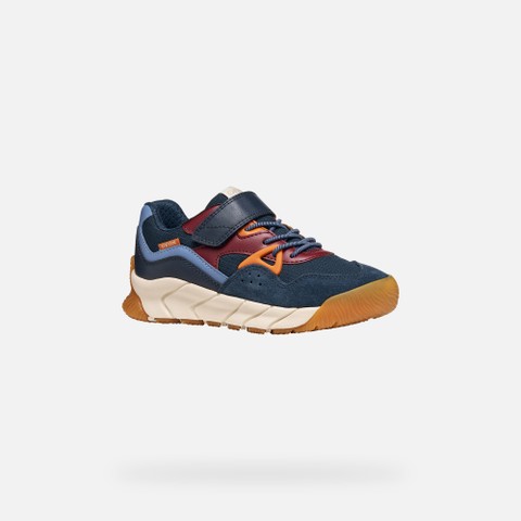 Hard toe sneakers FLEXYPER PRO BOY Dark navy/Bordeaux - image number 2 | GEOX