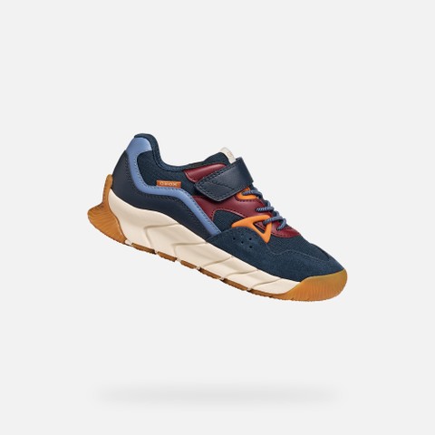 Hard toe sneakers FLEXYPER PRO BOY Dark navy/Bordeaux | GEOX